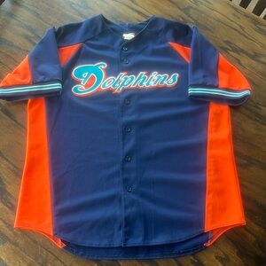 Miami Dolphins button up jersey